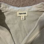 Open Edit Cream Cropped Button-Up Shirt Photo 2