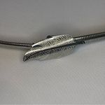 SILVER LEAF BUCKLE Elastic Stretch Waist Belt; Excellent‎ Condition Photo 7