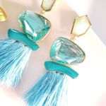ZARA New!  Bold Blue Tassel Earrings Photo 1