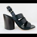 Salvatore Ferragamo Trezze 85mm Block Heel Slingback Leather Sandals Size 7 Photo 0