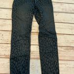 London Jean Leopard Print Black Jeans - Women’s Size 4 Photo 0