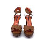 RALPH LAUREN Collection Leather Heeled Sandals Cognac 38 B Brown Size 7.5 Photo 1