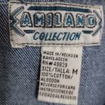 Amilano Collection M Cottagecore Denim Jumper Embroidered Dress Blue Size M Photo 7