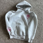 Pink Palm Puff  Everything Comes in Waves Hoodie Photo 0
