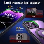 BLACK iPhone 14 Pro Max Phone Case MagSafe Shockproof Case for iPhone 14 PRO MAX Photo 6