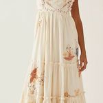 Anthropologie NWT X ALLISON New York V-Neck Embroidered Maxi Dress Photo 0