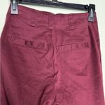 Proenza Schouler White Label Women Burgundy Cotton & Linen Tapered Pant Photo 7