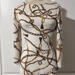 Worthington Worthinton Equestrian Theme Blouse with Tie Back - sz XS Photo 0