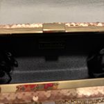 Urban Expression Urban Expressions Sequin Rose Gold Vegan Leather Clutch Snap Closure Chain Strap Photo 6