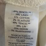 Faherty  Womens White Arlie Day Linen Blend Pants Medium‎ Photo 3