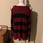 Hooked Up Red Black Sweater Size M Photo 4