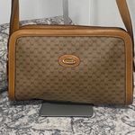 Gucci Vintage Micro GG Supreme Crossbody Bag in Mustard Brown Photo 1