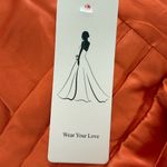 Elegant Strapless Orange Gown Size 8 Photo 1