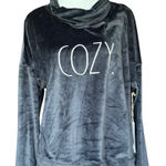 Rae Dunn NWT  Cowl Neck Black COZY Sweatshirt Sz‎ M Photo 0