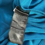 Chico's 0 Slinky Stretch Knit Top Size 4/6 Teal Blue Cutout Crisscross Ring Photo 6