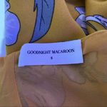 Goodnight Macaroon Crop Top Size S Yellow Floral Self Tie BOHO Chic Tropical Photo 11