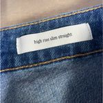 Sam Edelman  high rise slim straight leg jeans,‎ size 32, embroidery detail Photo 4