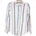 Anthropologie Maeve Chatham Striped Button Down Linen Blend Shirt Photo 1