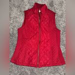 Adrienne Vittadini  Red Quilted Vest Photo 0