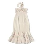 CINQ A SEPT Pale Pink Kimora Dress Ruffle Detail Sleeveless Crepe Womens Size 4 Photo 9