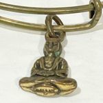ALEX AND ANI  Gold Sitting Buddha Charm Bangle Bracelet Photo 1