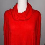 Anthropologie Saturday Sunday cowl neck ribbed sweater tunic size M/L oversized Red Size M Photo 1