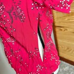 Madewell Daylight V-Neck Top in Windswept Floral Americana Cranberry Red 8 K5730 Photo 5