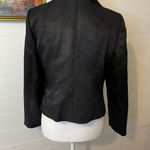 Le Suit Black Croc Embossed Blazer Fitted Jacket Business Preppy Academia Clean Photo 7