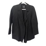 Theory  Sileena Wool Cashmere Open Front Jacket Black Medium Photo 1