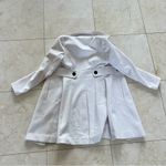 Moda  International Sz 4 White Button Down Wool Coat Photo 4