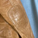 Bod Christensen 100% Leather Tan Caramel Moto Coat Belted Asymmetrical L Brown Size L Photo 15