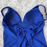 New J By Jasper Conran Plunge Neck back tie Swimsuit in cobalt blue size 14 Photo 5