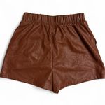 BB Dakota Steve Madden High Waist Tan Leather Shorts Photo 4