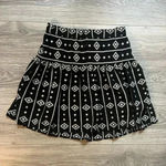 Sabina Musayev A Line Drop Waist Pleated Skirt Black and White Size M Size M Photo 1