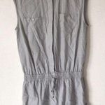 Vince  Gray Drawstring Romper Photo 0