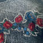 ZARA  gray floral sequins top size Medium Photo 3