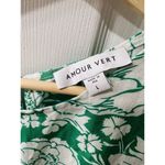 Amour Vert Women’s Shea Ramie Bloomsbury Size Large Green Floral Spring Top NWT Photo 4