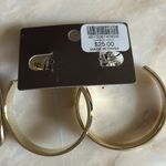 Chico's Chico’s Gold Animal Print Hoop Earrings and Matching Pendant Necklace NEW Photo 5
