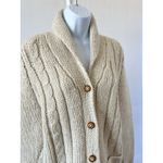 Women's Cream Chunky Knit 100% Hand Made,  Sz: L? Check Measurements (b15B) Photo 1