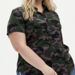 Torrid  Sz 4 Camouflage Button-Up Shirt Photo 0