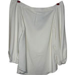 Joseph Ribkoff Womens Top Off Shoulder Elastic 3/4 Elasticized Cuff White Sz. 8 Photo 0