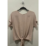 Madewell  Striped Red White Button Back Tie Shirt Photo 4