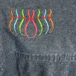 AMRAV authentic jeanswear bowling embroidered L novelty cotton button up shirt Blue Size L Photo 2