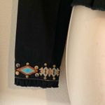 Miss Me NWOT boho black zip up jacket with tribal embroidered bottom and sleeves . Sz S Photo 5