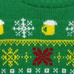 Unisex Ugly Christmas Sweater Beer Theme Medium Green Holiday Crew Neck Photo 8
