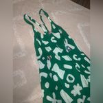 Anja horvat X Anthropologie green printed bow accent maxi rare Xs $120 spring Photo 5