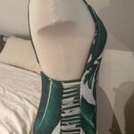 Green and White Palm Leave One Piece Swimsuit with cutouts Size M Photo 2