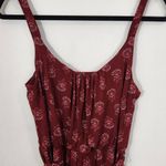 Market & Spruce Burgundy Jumpsuit NWT Size Small Sleeveless Jumpsuit Floral Photo 2