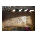 Handmade Leather Huarache Wedge Size 7 Brown Floral Embroidered Mexico Heels Photo 8