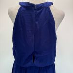 YA Los Angeles ModCloth Halter Neckline Chiffon Maxi Dress in Deep Royal Blue M Photo 6